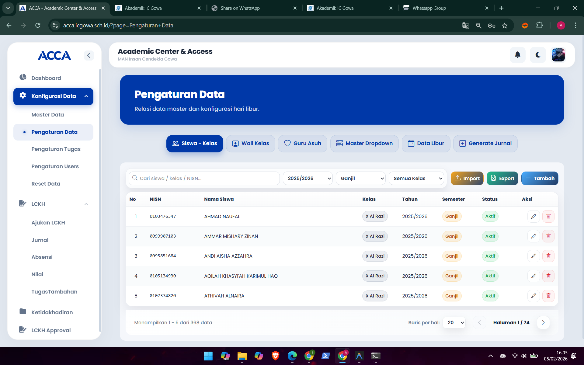 Pengaturan Data Strategis